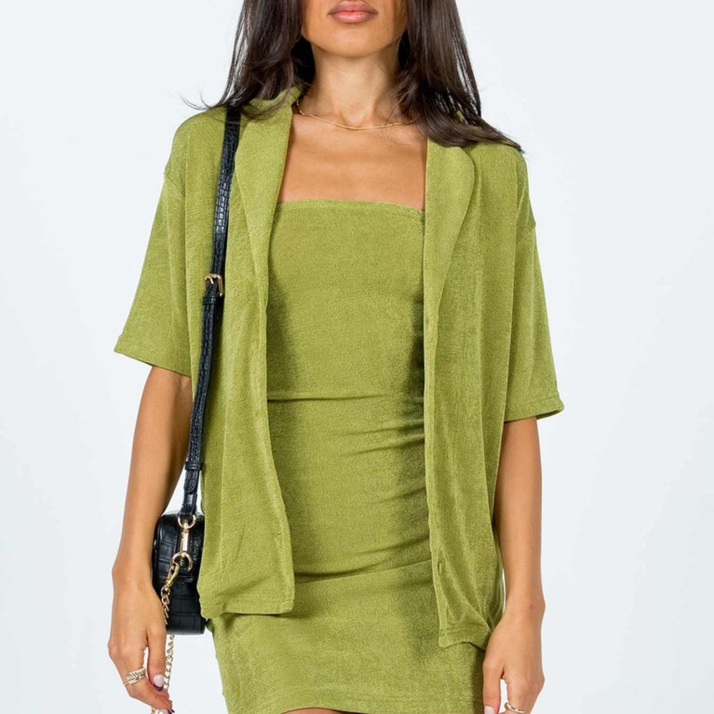 Princess Polly, Misha Cardigan Top Green, Size 2, Small